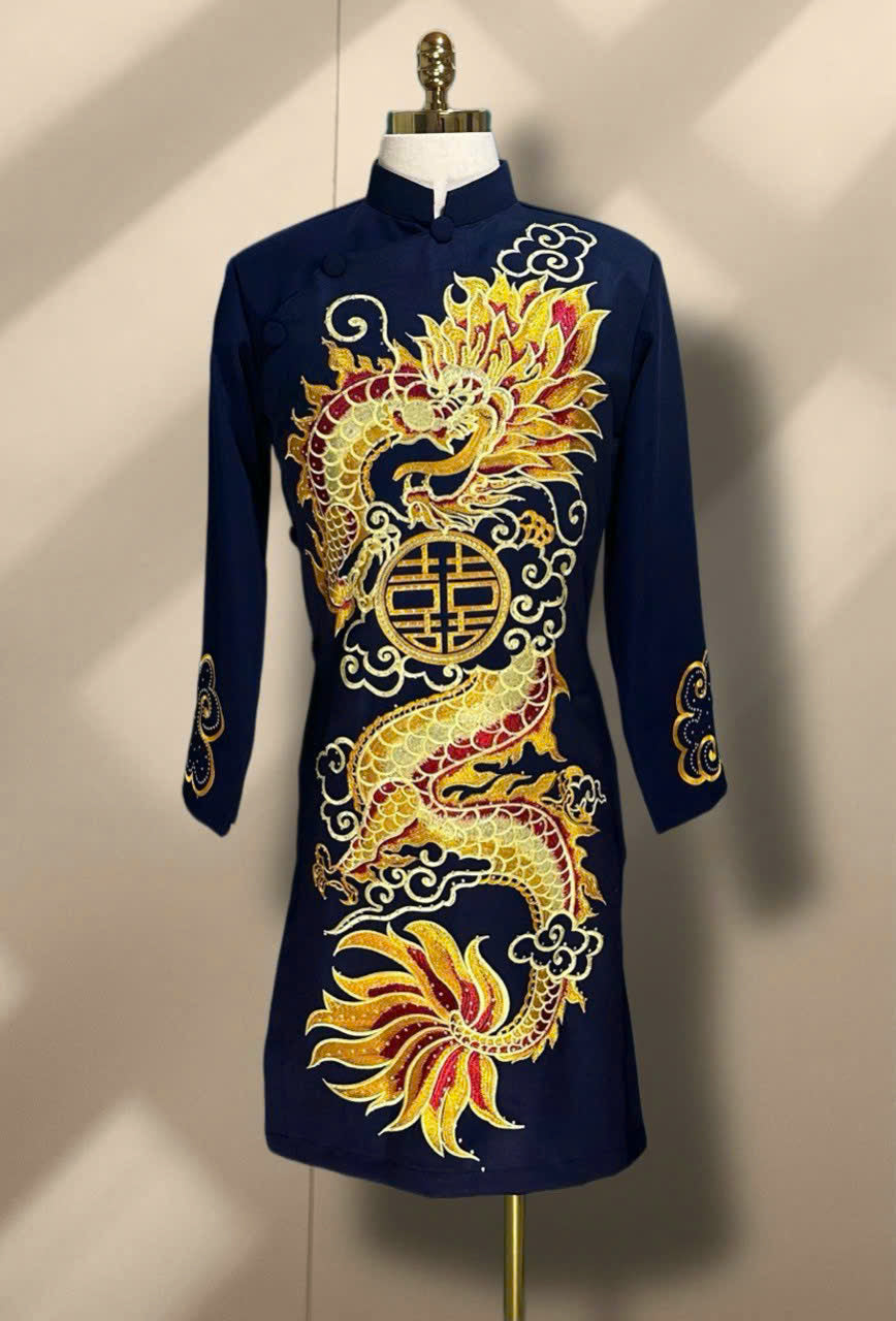 Gia Long Ao Dai Men - Dragon Embroidery Ao Dai