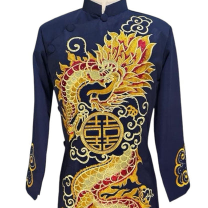 Gia Long Ao Dai Men - Dragon Embroidery Ao Dai