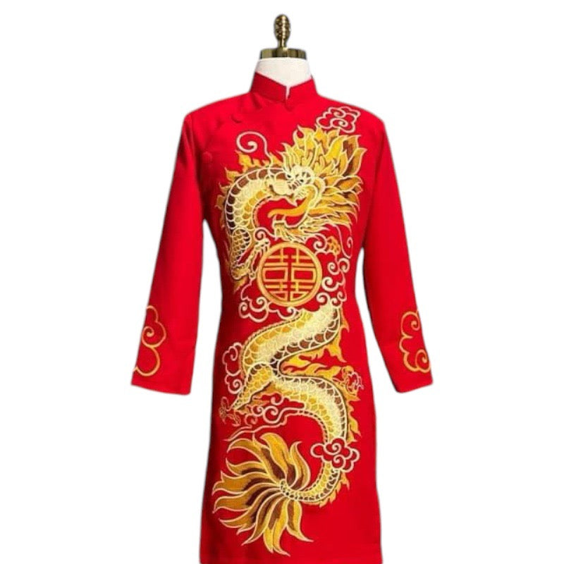 Gia Long Ao Dai Men - Dragon Embroidery Ao Dai