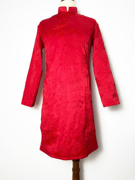 Men's Ao Dai - Blue\Red Hidden Men's Ao Dai | Traditional Long Dress For Men