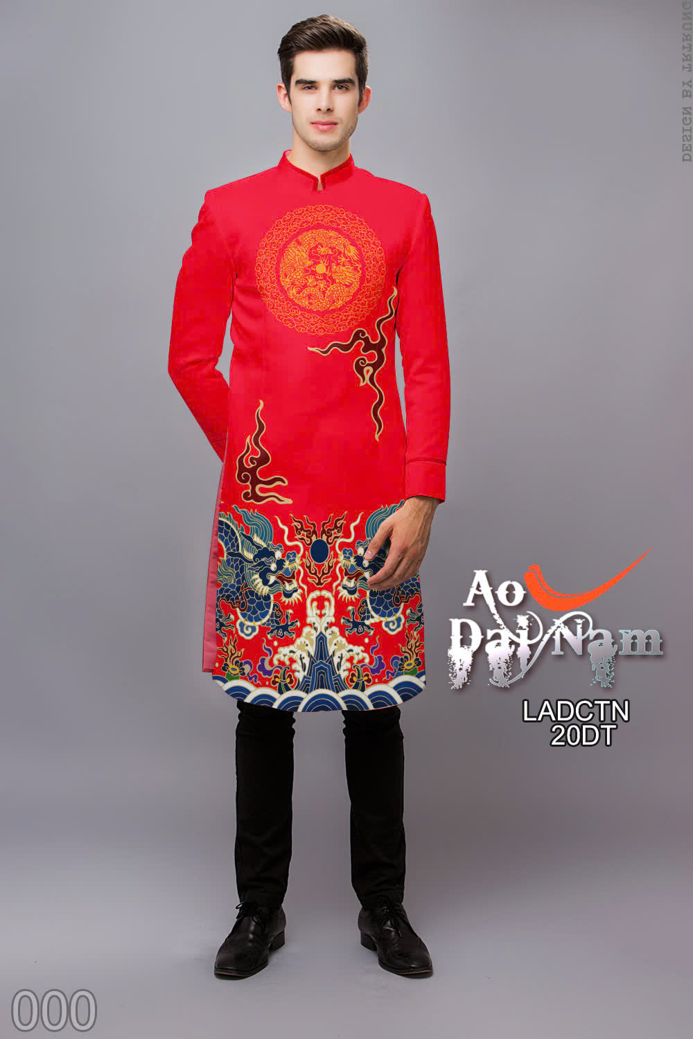 Men's Ao Dai - 3D Printed Men Ao Dai