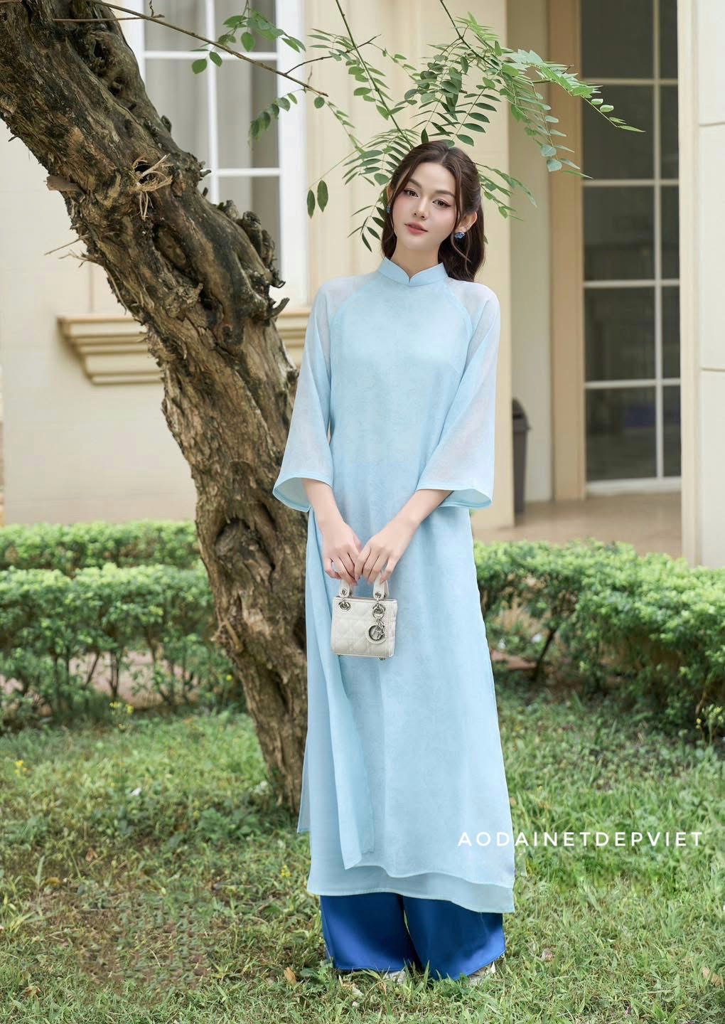 Baby Blue Ao Dai Set