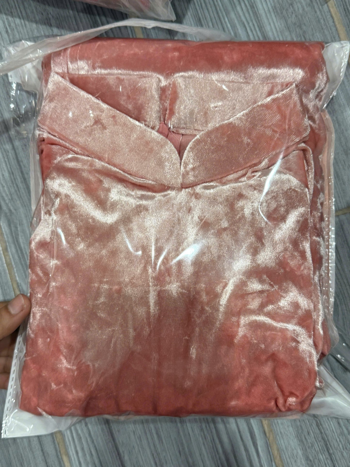 KARLA Dust Pink Velvet Ao dai - Vietnamese ao dai for women