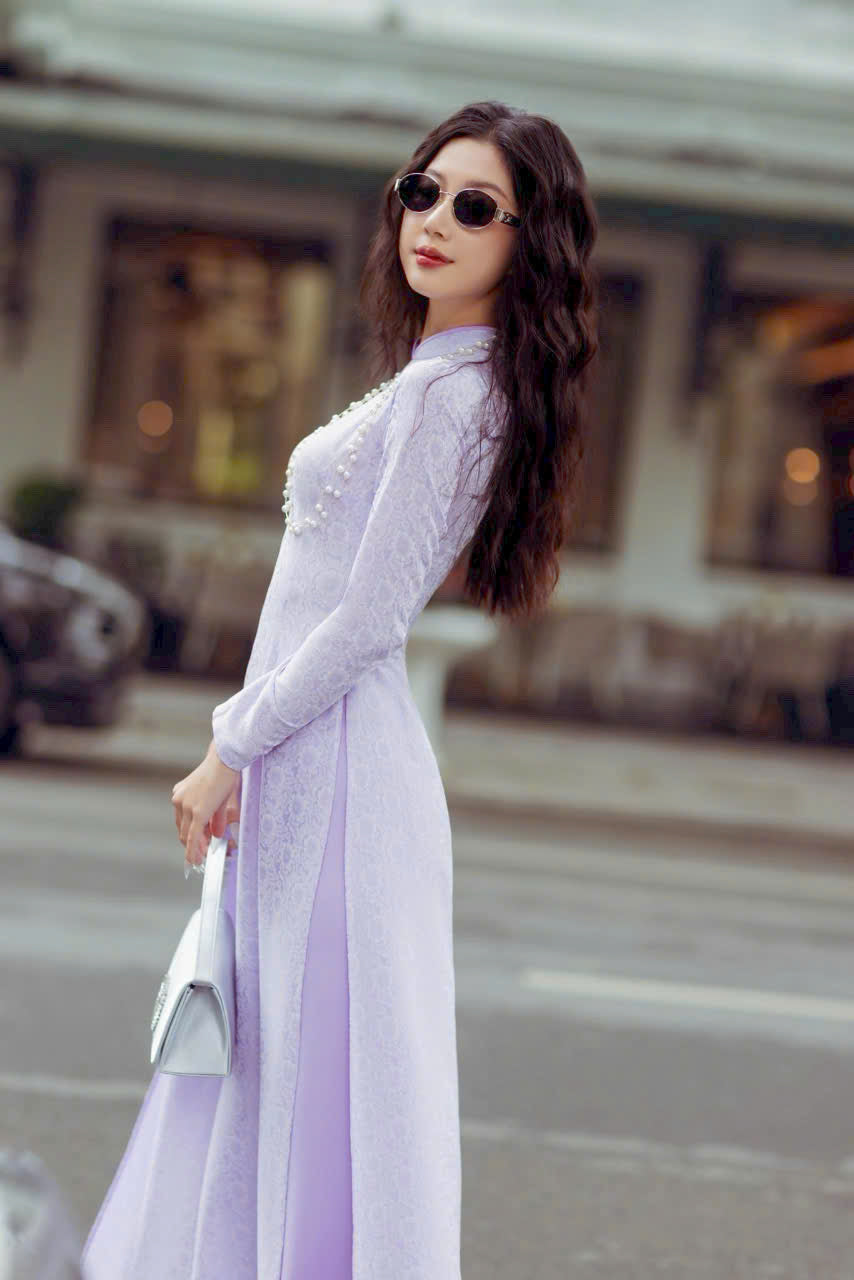 Purple Traditional Dress | Vietnamese Long Dress | Áo Dài Truyền Thống