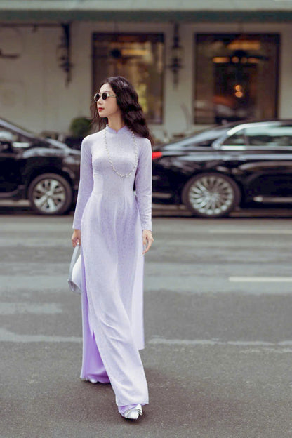 Purple Traditional Dress | Vietnamese Long Dress | Áo Dài Truyền Thống