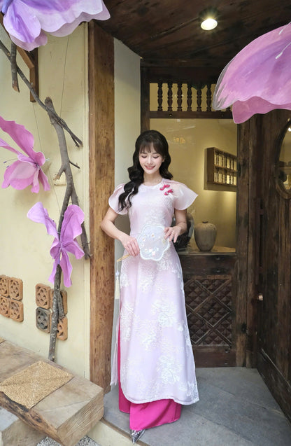 Anh Thi Ao Dai | White Thread Ao Dai Set