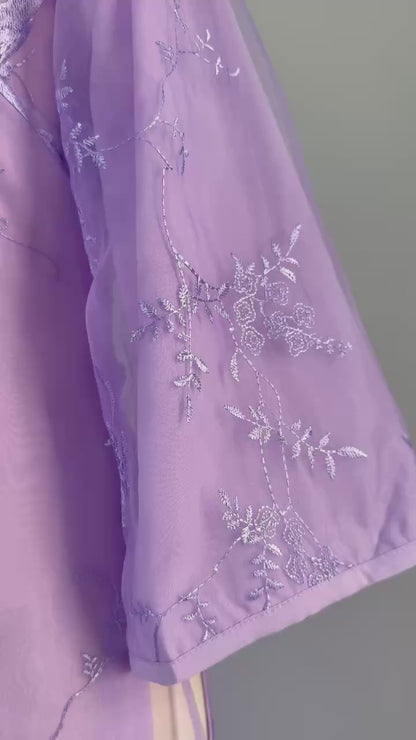 EVA Deep purple loosing ao dai | Women ao dai Vietnamese | NO pants