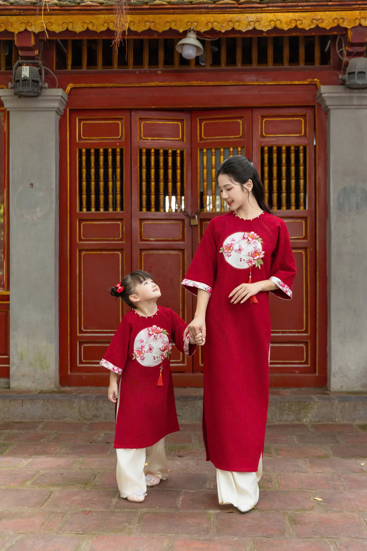 Mom Daughter Ao Dai Dress - Ao Dai Tet 2025