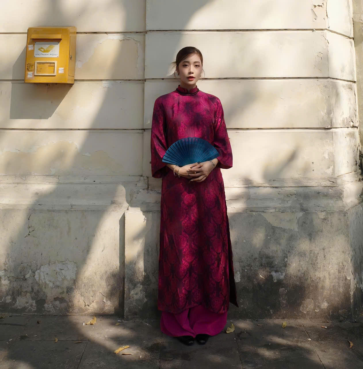 vietnam silk dress Hot Pink Silk Jackquard Ao Dai | Vietnamese Traditional Dress