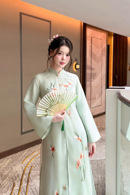 Pre-order: LILA Traditional Vietnamese Ao Dai - Traditional Outfit for Women - With Pants
