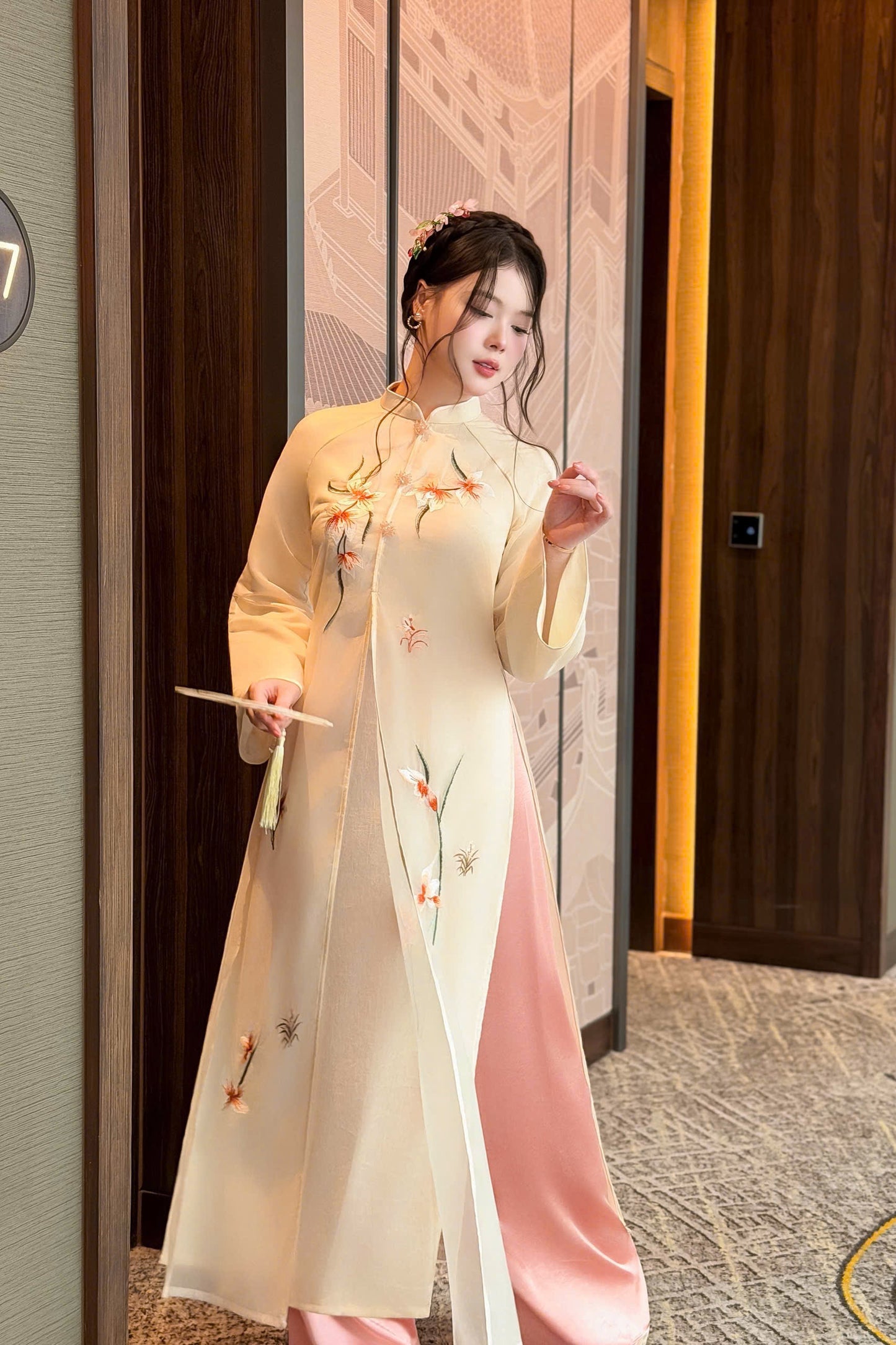 Pre-order: LILA Traditional Vietnamese Ao Dai - Traditional Outfit for Women - With Pants