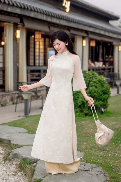 Eileen Traditional Vietnamese Ao Dai - Traditional Outfit for Women - With Pants