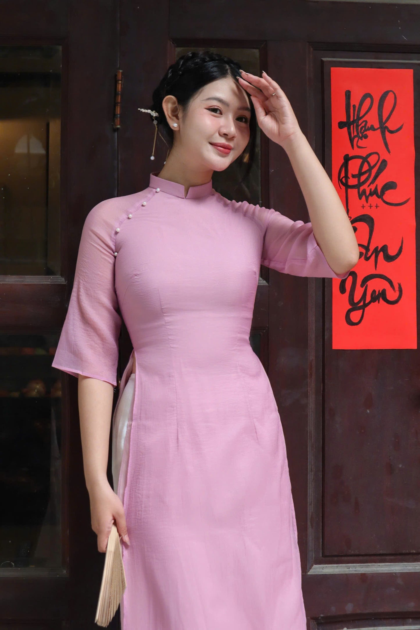 Pre-made Vietnamese Traditional Ao Dai - Women Ao Dai Set | CV-T1