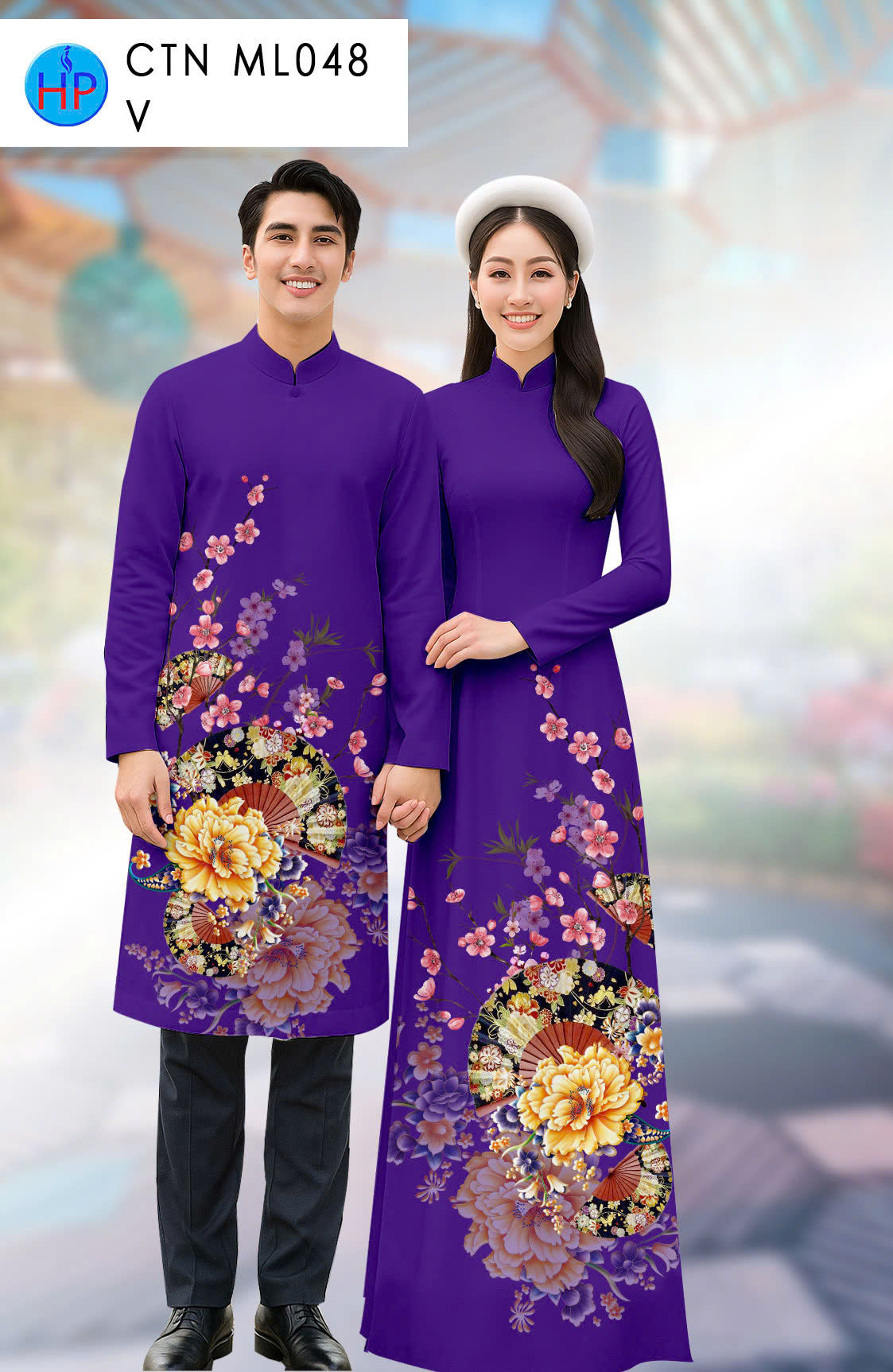 Pre-order: Couple Ao Dai Dresses | 3D Floral Printed ao dai | Ao dai for Tea wedding