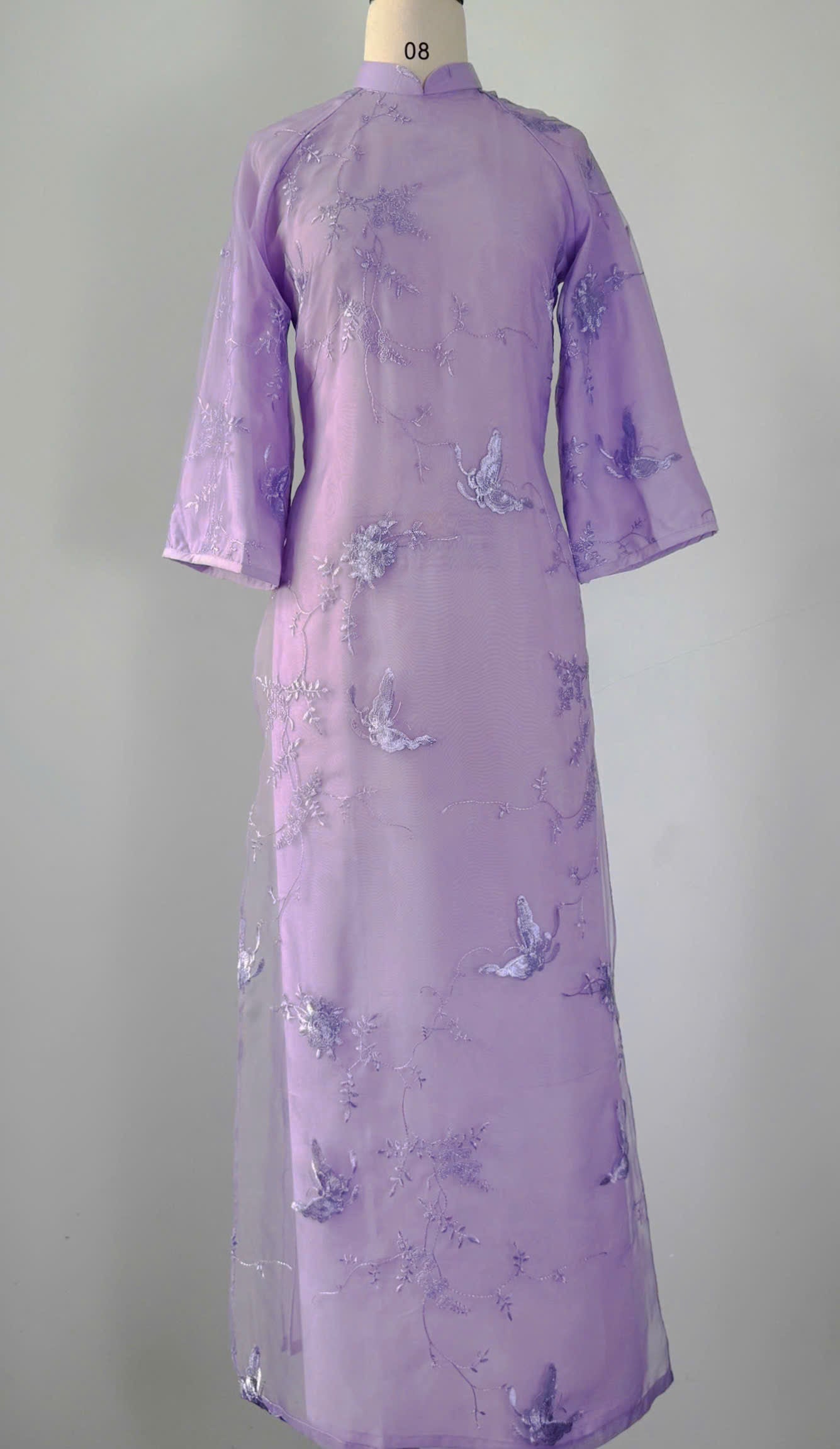EVA Deep purple loosing ao dai | Women ao dai Vietnamese | NO pants