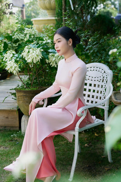 Plain Silk Vietnamese Traditional Ao Dai Dress - Áo Dài Lụa Mỹ Kết Ngọc