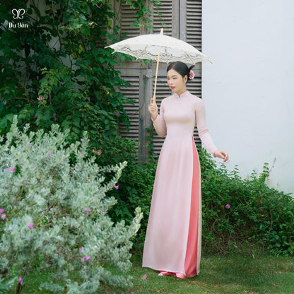 Plain Silk Vietnamese Traditional Ao Dai Dress - Áo Dài Lụa Mỹ Kết Ngọc