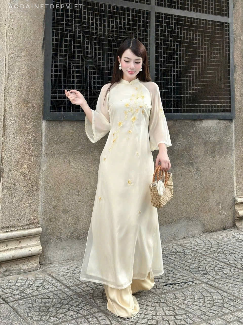 Butter Yellow Women Ao Dai | Vietnamese Modernized Dress