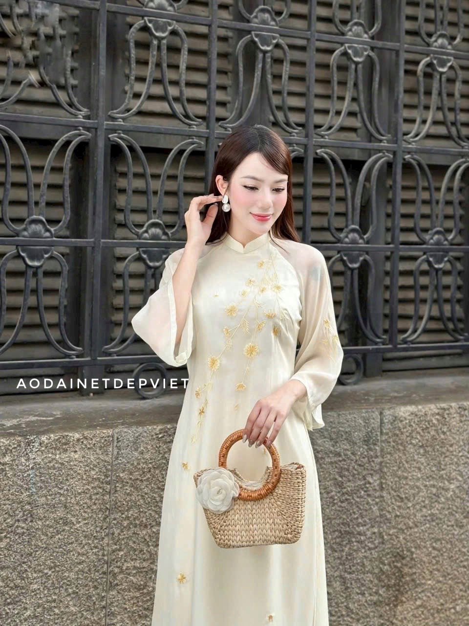 Butter Yellow Women Ao Dai | Vietnamese Modernized Dress