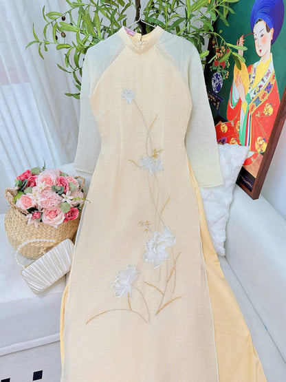 EMMA Ao Dai Long Dress | Vietnamese Traditional Ao Dai Set