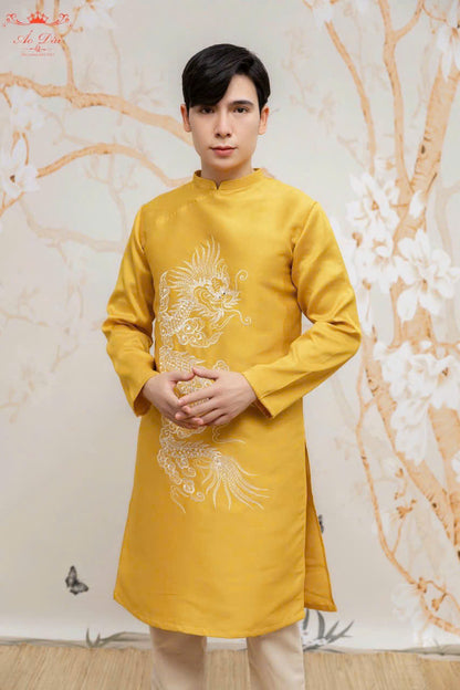 Men Dress- Blue Dragon Ao Dai For Men