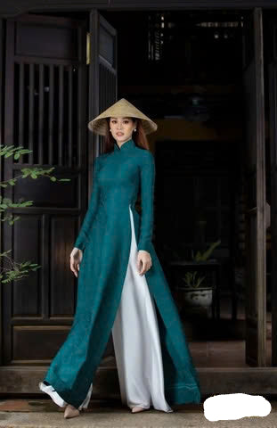 Indigo Gam Ao Dai Dress-Ao Dai Xanh Rieu | Pre made ao dai for women | Vietnamese long dress