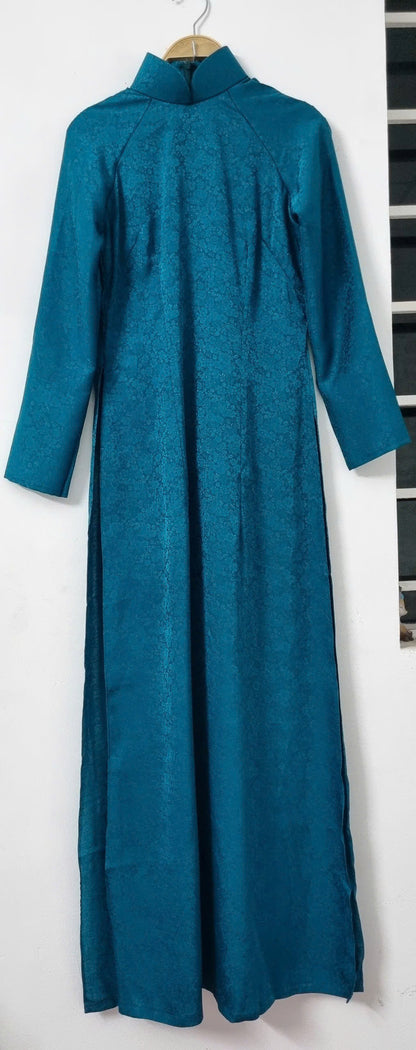 Indigo Gam Ao Dai Dress-Ao Dai Xanh Rieu | Pre made ao dai for women | Vietnamese long dress